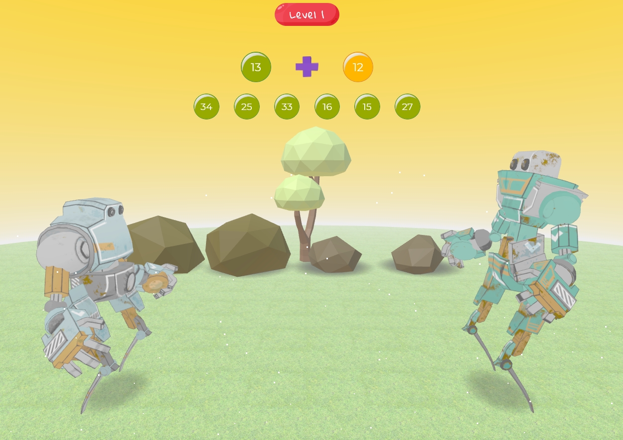 Illustration du jeu 3D Math Robot pour les enfants